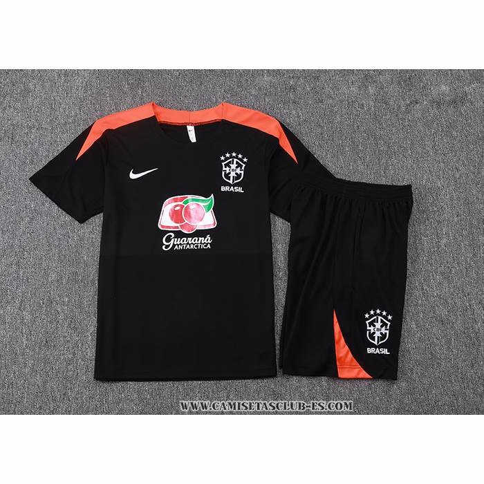 Chandal del Brasil 25-26 Manga Corta Negro - Pantalon Corto